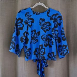 Code x Mode Blue floral Top
